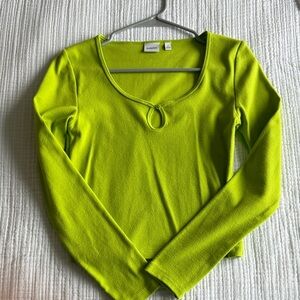 Sunday Best Bright Green Long Sleeve Top